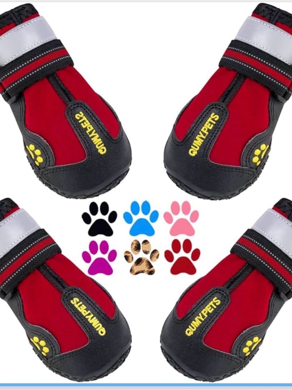 QUMY Dog Shoes for Large Dogs, Medium Dog Boots & Paw Protectors Size 5 NEW